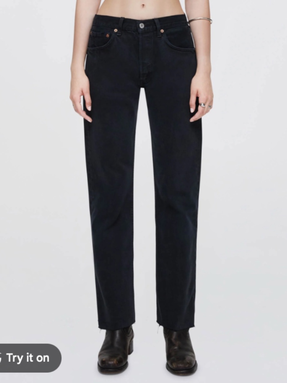 Levi's Boyfriend Mid Rise Women's Black Jeans